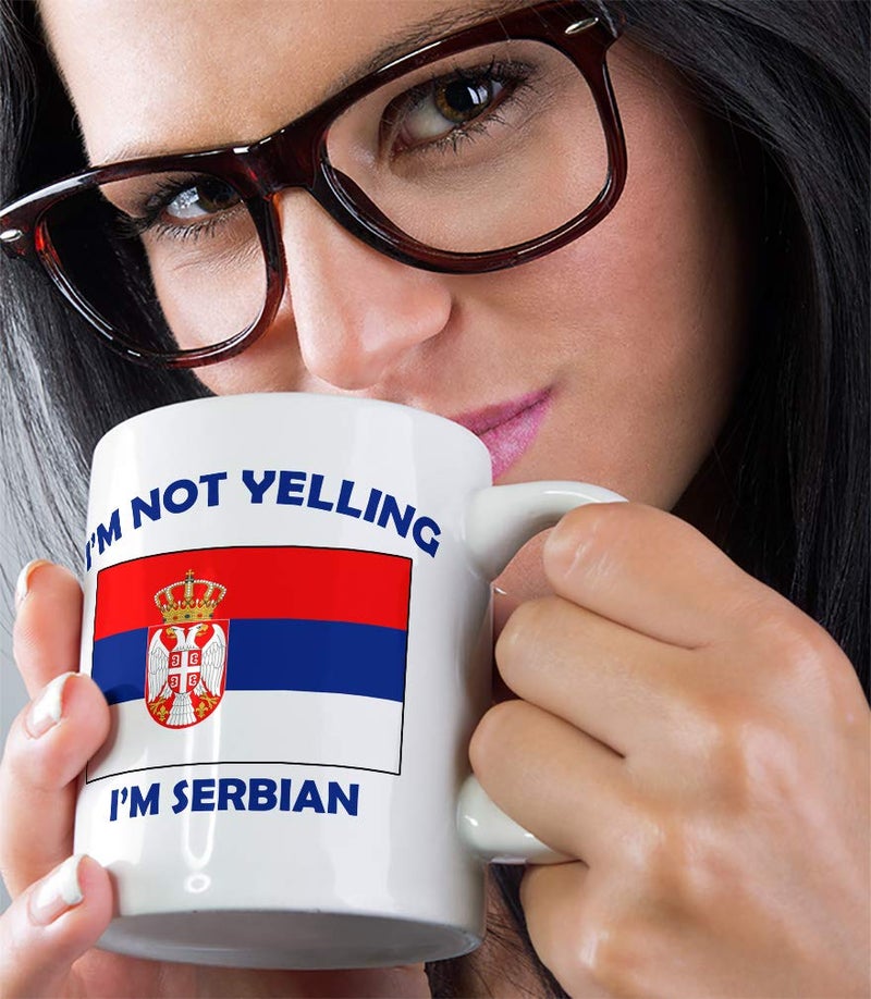 Speedy Pros I'M Not Yelling I Am Serbian Serbia Serbians Ceramic Coffee Tea Mug Cup Holiday Christmas Hanukkah Gift For Men & Women - Image 5